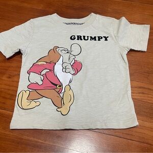 Disney Grumpy Seven Dwarfs Shirt Not Today Graphic Tee Toddler 4T Boys Girls Top